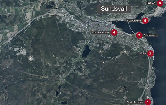 Karta Sundsvall och Timrå